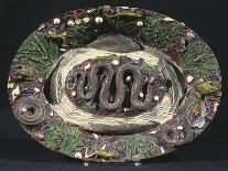 Large Oval Dish Moulded in Relief with a Grass Snake, Batrachians and Fish-Bernard Palissy-Giclee Print