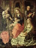 The Madonna and Child, with St. Ann, Surrounded by Angels and Donors-Bernard van Orley-Giclee Print