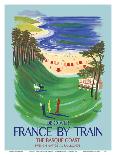 Discover France by Train - The Basque Coast - French National Railways-Bernard Villemot-Art Print