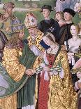 Aeneas Sylvius Piccolomini (1405-64) Presents Eleonora of Aragon to Frederick III (1415-93),…-Bernardino di Betto Pinturicchio-Giclee Print