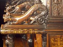 Detail of Decorative Wooden Choir of Santa Maria Maggiore Basilica, Bergamo-Bernardino Zenale-Stretched Canvas