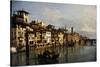 Bernardo Bellotto (1721-1780). The River Arno in Florence, 1742-Bernardo Bellotto-Stretched Canvas