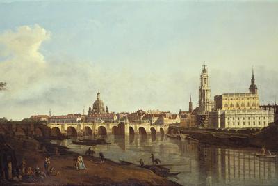 A View of Dresden from the Right Bank of the River Elbe above the Augustusbrucke