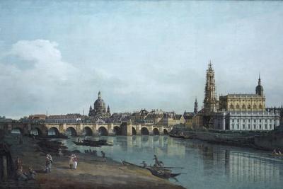 Dresden Seen from the Right Bank of the Elbe, Beneath the Augusts Bridge, 1748