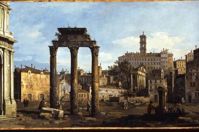 Rome - the Forum with the Temple of Castor and Pollux, C.1742-43