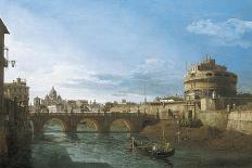 A View of Dresden from the Right Bank of the River Elbe above the Augustusbrucke-Bernardo Bellotto-Giclee Print