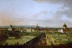 A View of Dresden from the Right Bank of the River Elbe above the Augustusbrucke-Bernardo Bellotto-Giclee Print