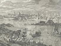 View of Warsaw, Poland 18th Century Detail-Bernardo Buontalenti-Framed Stretched Canvas