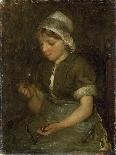 Girl Knitting-Bernardus Johannes Blommers-Art Print