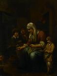 Woman Making Pancakes-Bernardus van Schijndel-Laminated Art Print