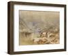 Berncastel on the Moselle with the Ruins of Landshut. Ca. 1834-J. M. W. Turner-Framed Giclee Print