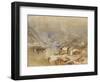 Berncastel on the Moselle with the Ruins of Landshut. Ca. 1834-J. M. W. Turner-Framed Giclee Print