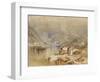 Berncastel on the Moselle with the Ruins of Landshut. Ca. 1834-J. M. W. Turner-Framed Giclee Print