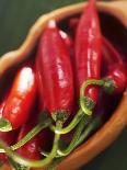 Red Chillies in a Small Dish-Bernd Euler-Mounted Photographic Print