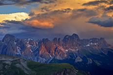 Italy, Region Trentino South Tirol, the Dolomites, Storm Cloud About the Rose Garden Massif, Rose G-Bernd Rommelt-Photographic Print