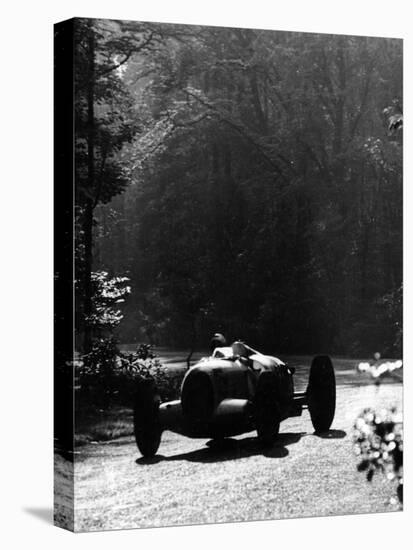 Bernd Rosemeyer Driving an Auto Union, Donington Grand Prix, 1937-null-Stretched Canvas