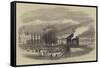 Berne and Geneva Railway, Station at Yverdun, on the Lake of Neuchatel-null-Framed Stretched Canvas