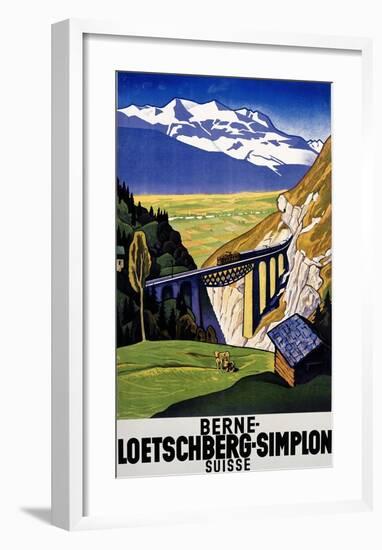 Berne-Loetschberg-Simplon-Eugen Henziross-Framed Art Print