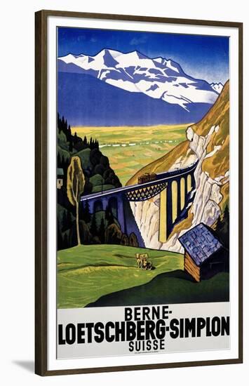 Berne-Loetschberg-Simplon-Eugen Henziross-Framed Art Print