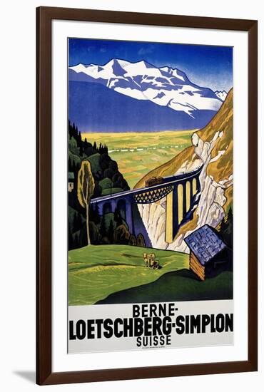 Berne-Loetschberg-Simplon-Eugen Henziross-Framed Art Print