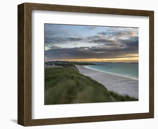 Berneray Island, Bearnaraidh. West Beach During Sunset. Scotland-Martin Zwick-Framed Photographic Print