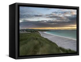 Berneray Island, Bearnaraidh. West Beach During Sunset. Scotland-Martin Zwick-Framed Stretched Canvas