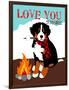 Bernese Mountain Dog - Love You S'More-Ginger Oliphant-Framed Premium Giclee Print