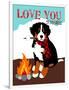 Bernese Mountain Dog - Love You S'More-Ginger Oliphant-Framed Premium Giclee Print