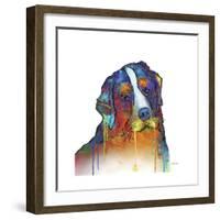 Bernese Mountain Dog-Marlene Watson-Framed Giclee Print