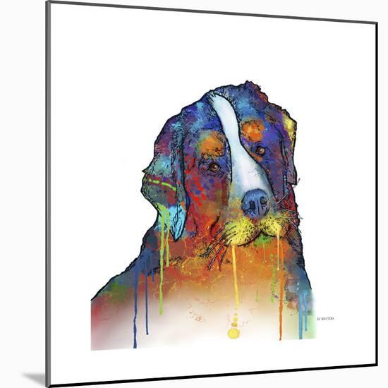 Bernese Mountain Dog-Marlene Watson-Mounted Giclee Print