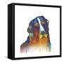 Bernese Mountain Dog-Marlene Watson-Framed Stretched Canvas