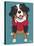 Bernese Mountain Dog-Tomoyo Pitcher-Stretched Canvas