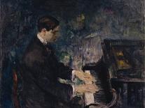 Nils Larsen playing, 1912-Bernhard Dorotheus Folkestad-Framed Giclee Print