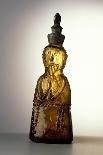 Amber-Colored Bottle in Metal Mold-Blown Glass with Relief Decoration-Bernhard Strigel-Giclee Print