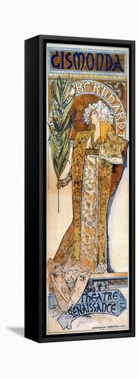 Bernhardt: Mucha Poster-Alphonse Mucha-Framed Stretched Canvas