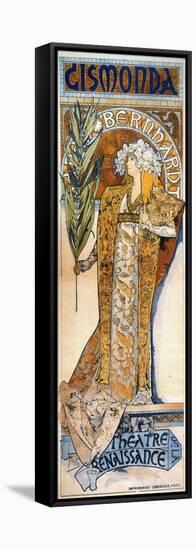 Bernhardt: Mucha Poster-Alphonse Mucha-Framed Stretched Canvas
