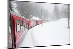 Bernina Railway Line, UNESCO World Heritage Site, Graubunden, Swiss Alps, Switzerland, Europe-Christian Kober-Mounted Photographic Print