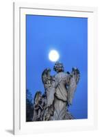 Bernini's Angel, Castel Ponte Sant Angelo, Rome, Italy.-William Perry-Framed Photographic Print