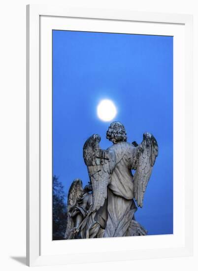 Bernini's Angel, Castel Ponte Sant Angelo, Rome, Italy.-William Perry-Framed Photographic Print