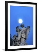 Bernini's Angel, Castel Ponte Sant Angelo, Rome, Italy.-William Perry-Framed Photographic Print