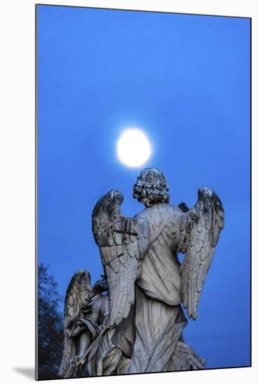 Bernini's Angel, Castel Ponte Sant Angelo, Rome, Italy.-William Perry-Mounted Photographic Print