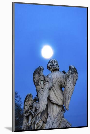 Bernini's Angel, Castel Ponte Sant Angelo, Rome, Italy.-William Perry-Mounted Photographic Print