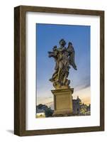 Bernini's Angel, Castel Ponte Sant Angelo Vatican, Rome, Italy.-William Perry-Framed Photographic Print