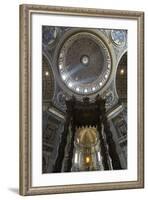 Bernini's Baldacchino and Michelangelo's Dome-Stuart Black-Framed Photographic Print