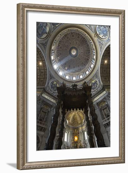 Bernini's Baldacchino and Michelangelo's Dome-Stuart Black-Framed Photographic Print