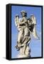 Bernini's Breezy Maniac Angels Statue on the Ponte Sant'Angelo, Rome, Lazio, Italy-Stuart Black-Framed Stretched Canvas