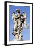 Bernini's Breezy Maniac Angels Statue on the Ponte Sant'Angelo, Rome, Lazio, Italy-Stuart Black-Framed Photographic Print