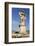 Bernini's Breezy Maniac Angels Statue on the Ponte Sant'Angelo with St. Peter's Basilica Behind-Stuart Black-Framed Photographic Print