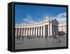 Bernini's Colonnade, St. Peter's Square, Vatican City, UNESCO World Heritage Site, Rome, Lazio-Jean Brooks-Framed Stretched Canvas