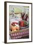 Berries, Apricots, Bottles of Juice and Jars in Basket-Eising Studio - Food Photo and Video-Framed Photographic Print